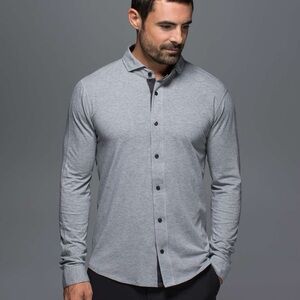 lululemon athletica Gray Casual Button Down Shirt